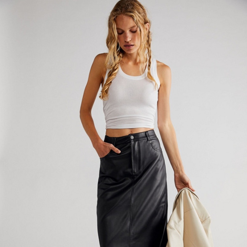 City Slicker Vegan Maxi Skirt