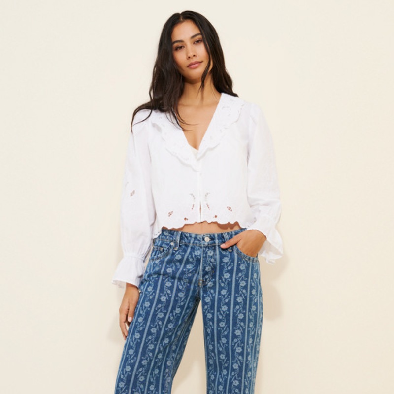 Tennessee Low-Rise Printed Boyfriend Jeans
