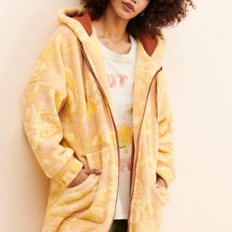 Cozy Printed Blanket Coat
