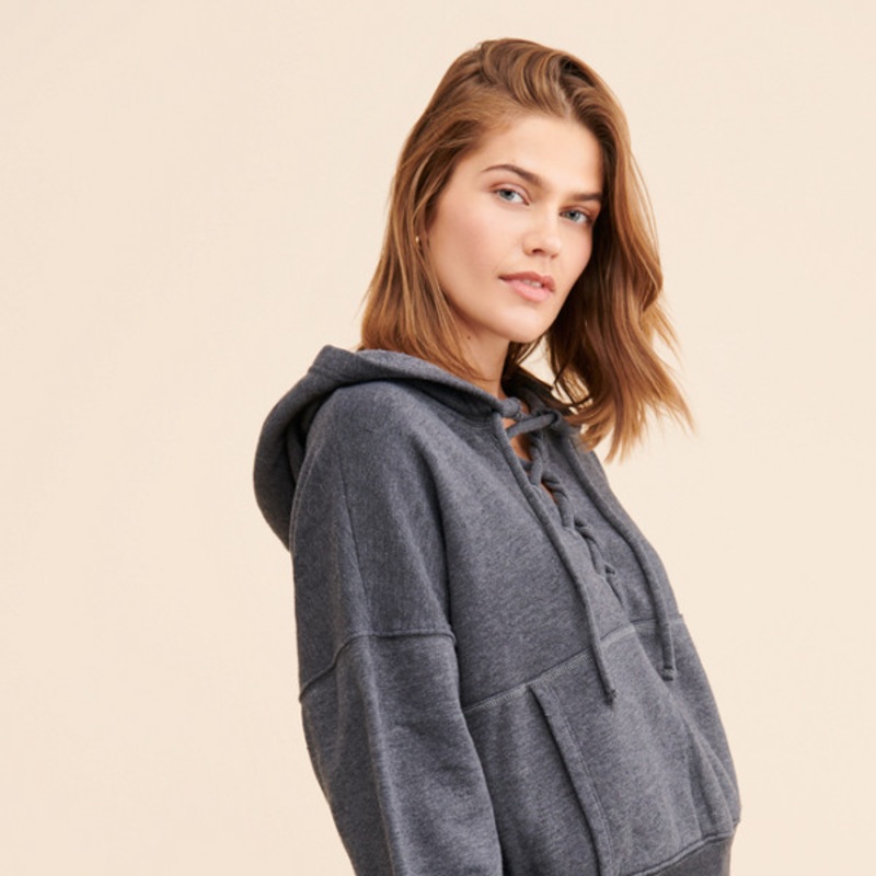 Believe It Lace Up Sweatshirt