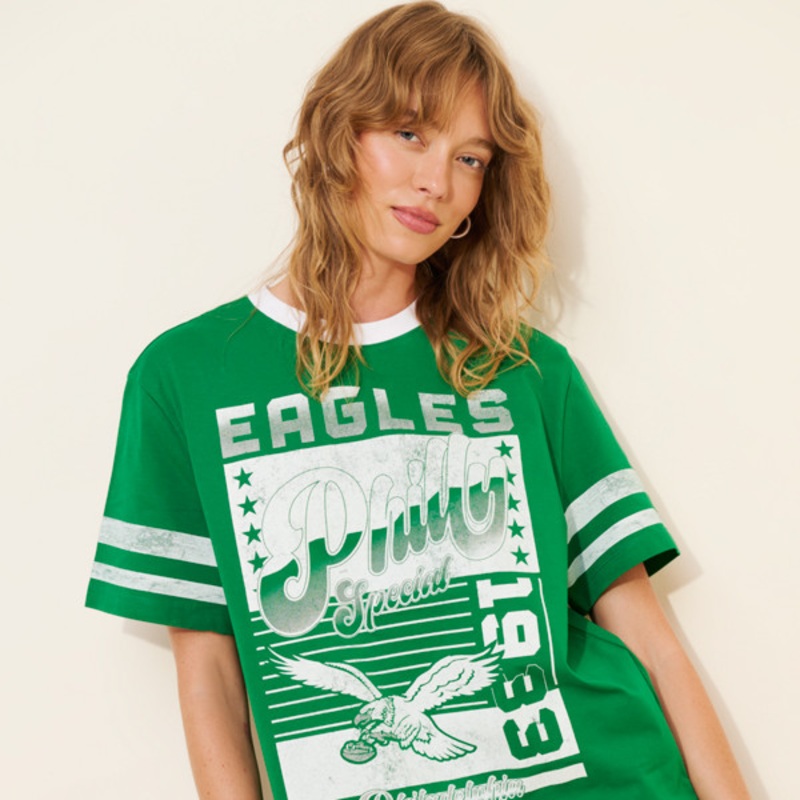Philadelphia Eagles Drop-Shoulder Tee