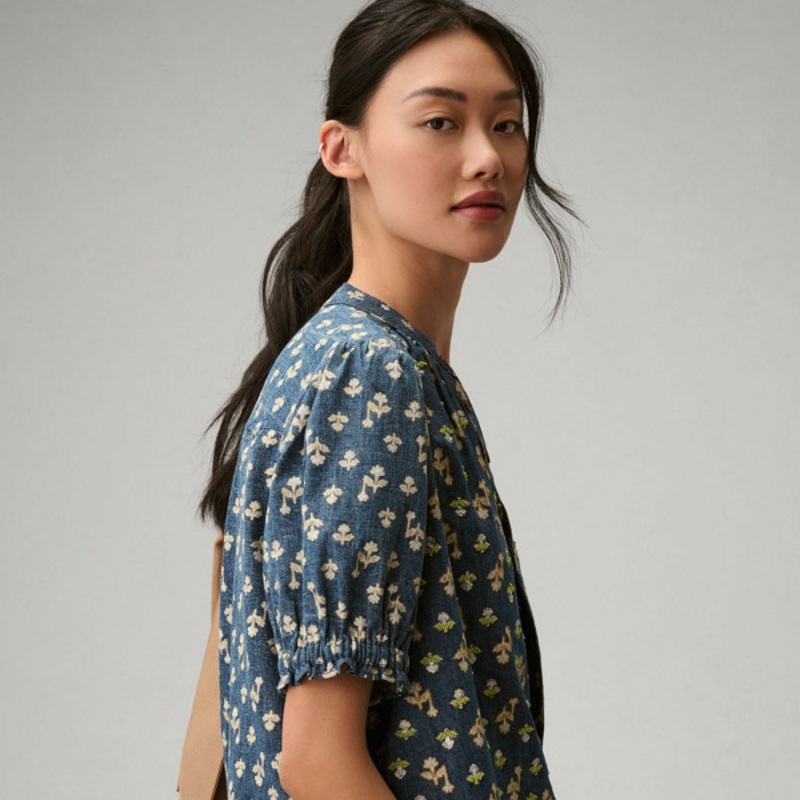 The Aly Puff-Sleeve Blouse: Printed Edition