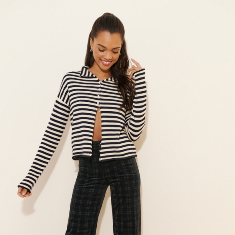 The Colette Cropped Wide-Leg Pants: Plaid Corduroy Edition