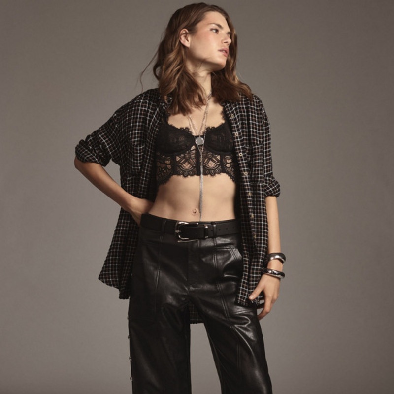 Vegan-Leather Utility Pants