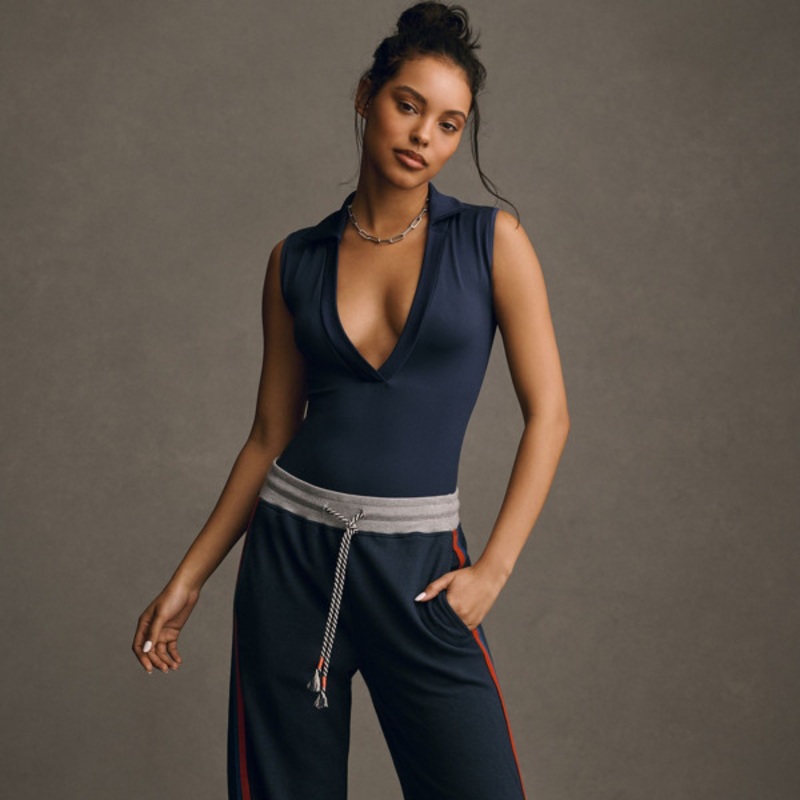 Wide-Leg Drawstring Pants