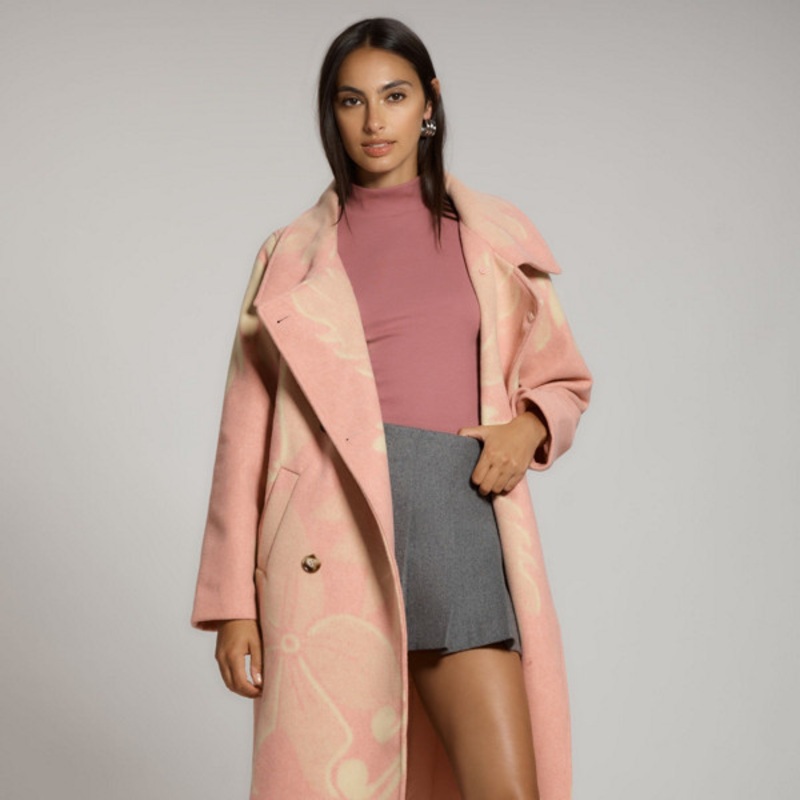Wool Blend Cocoon Coat