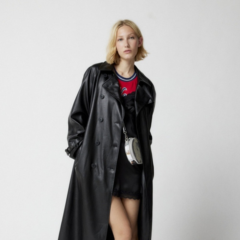 Clara Vegan Leather Trench Coat
