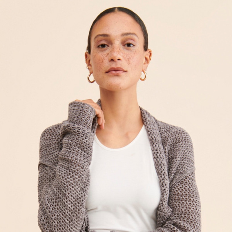 Tess Ruched Shrug Sweater
