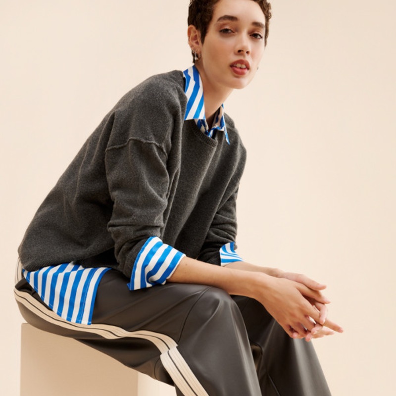 Vegan Leather Pull-On Pants