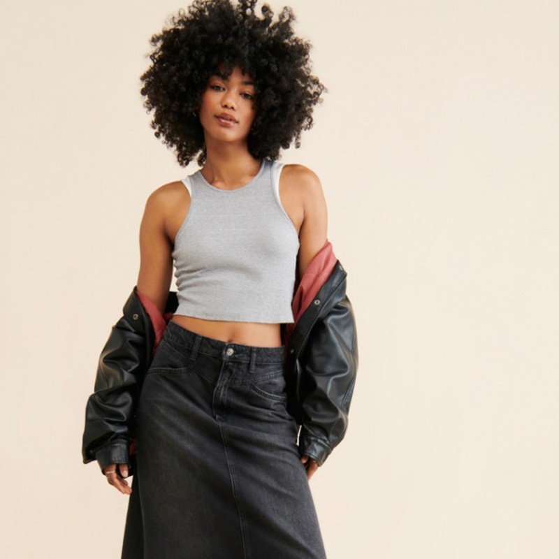 Come As You Are Denim Maxi Skirt