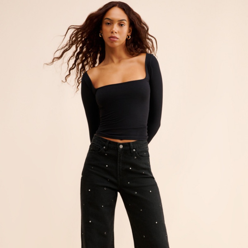 Denver Embellished High Rise Jeans