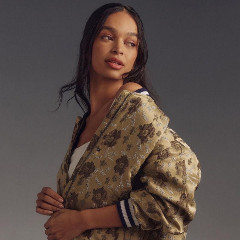 Slouchy Floral Bomber Jacket