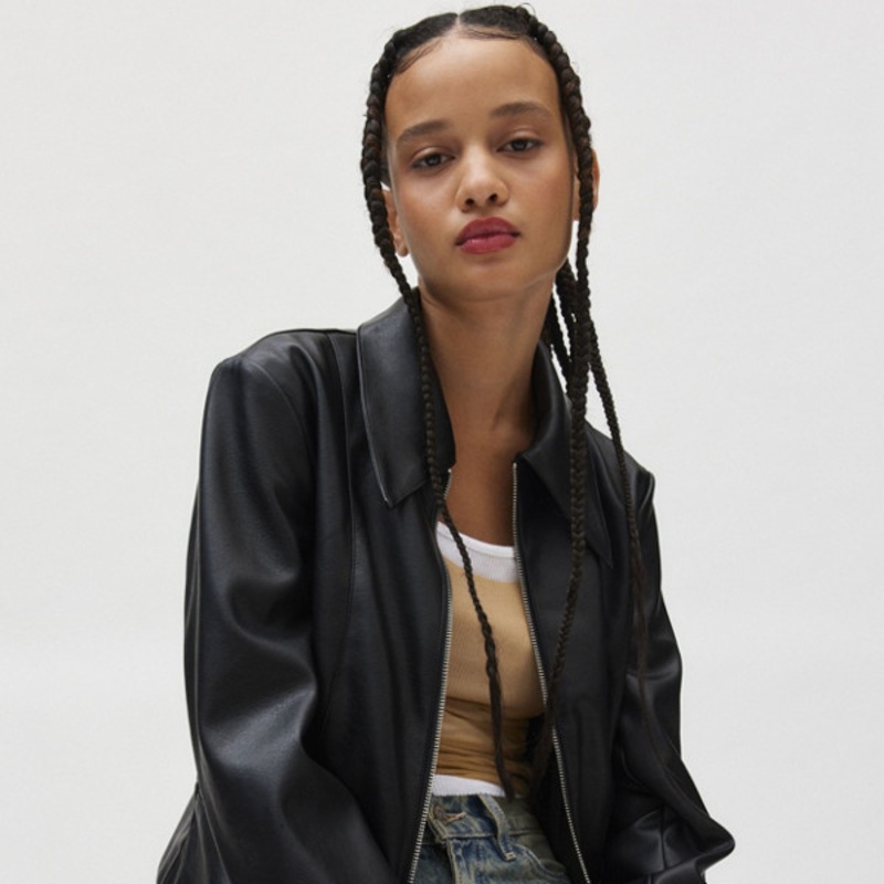 Stella Vegan Leather Slim Moto Jacket