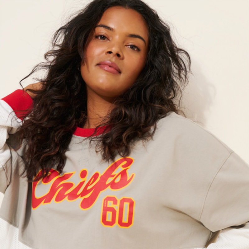 Kansas City Chiefs French Terry Mesh Crewneck Sweatshirt