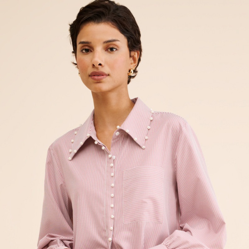 Stripe Pearl Deco Buttondown