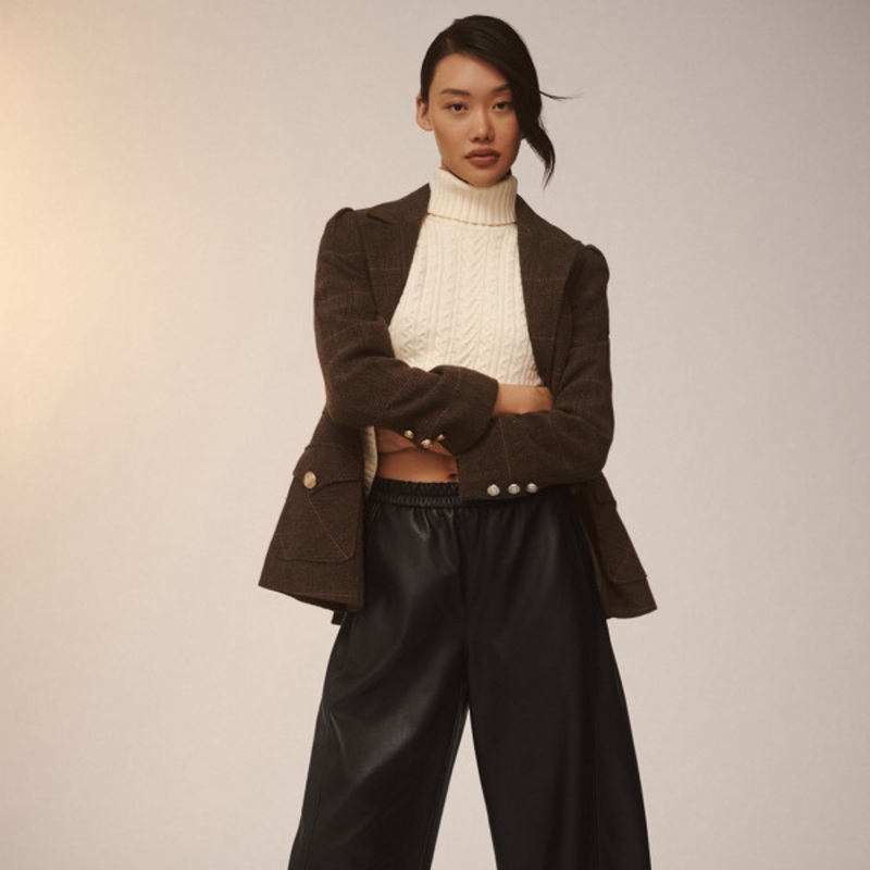 The Izzie Relaxed Pull-On Barrel Pants: Vegan-Leather Edition
