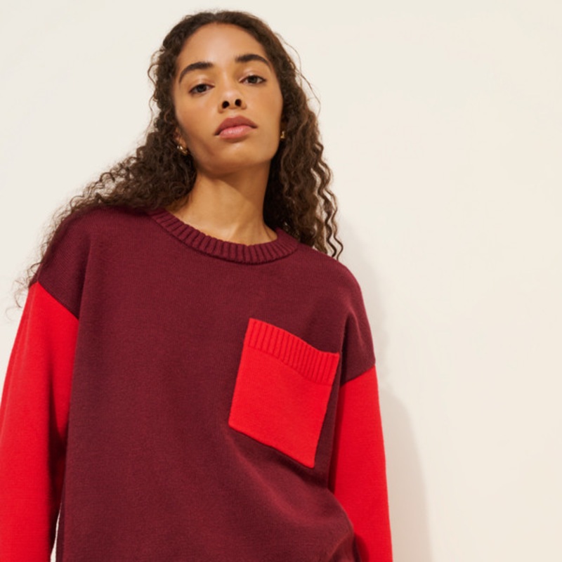 Colorblock Pocket Sweater