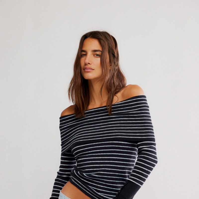 Evergreen Off-The-Shoulder Sweater