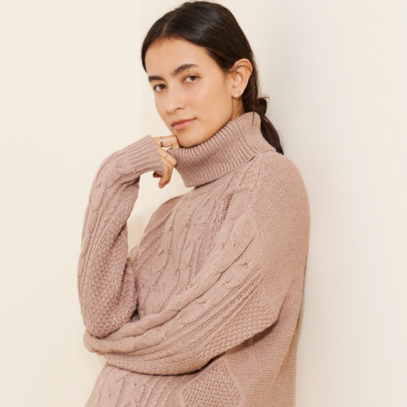 Fringe Turtleneck Sweater