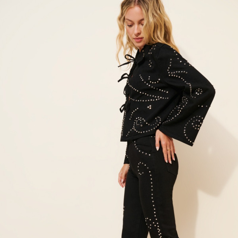 Serena Studded Denim Jeans