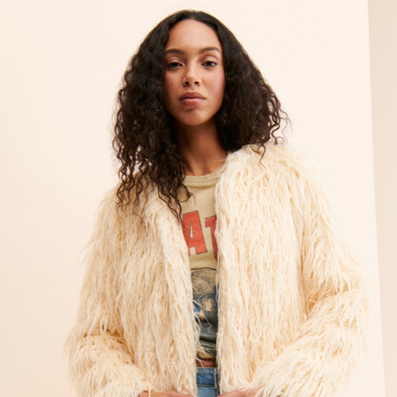 Best Day Ever Faux Fur Coat