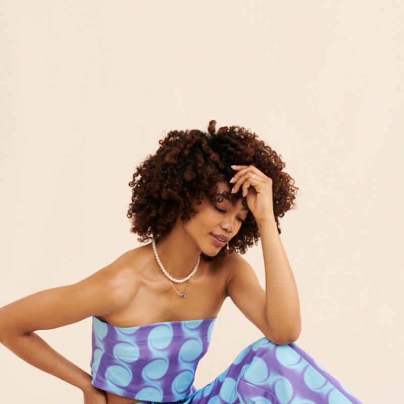 Frida Swirl Wide Leg Jeans