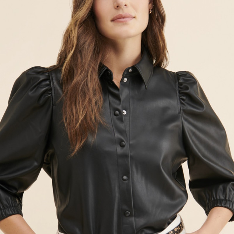 Lola Vegan Leather Blouse