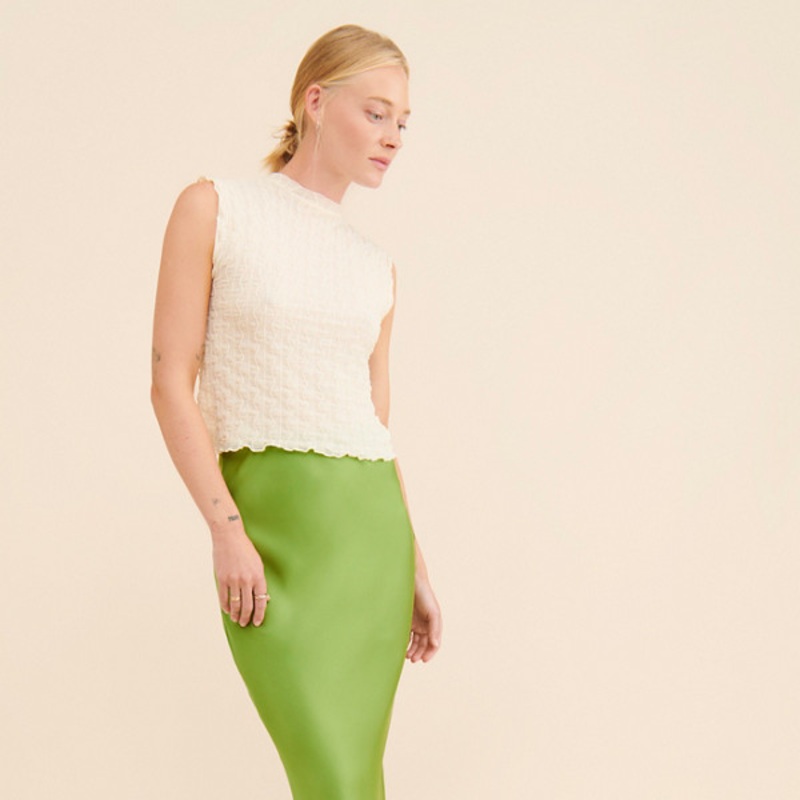 Satin Maxi Slip Skirt