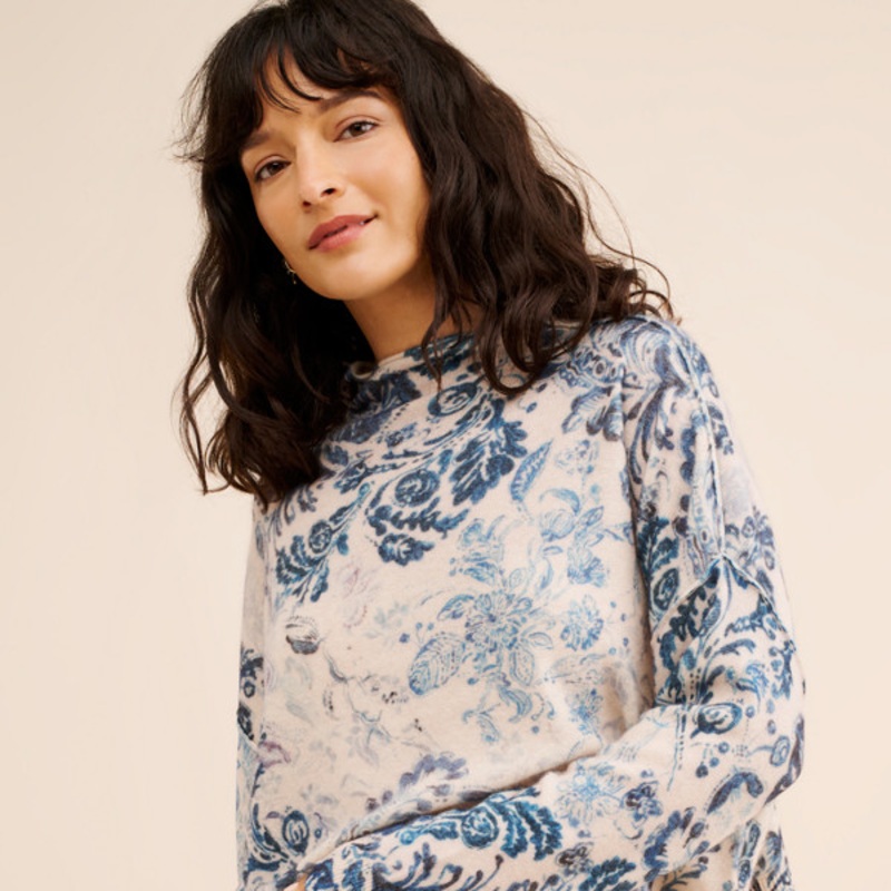 The Alani Cashmere Mock Neck Sweater