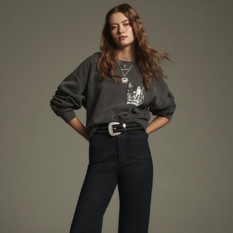 The Colette High-Rise Cropped Wide-Leg Jeans: Sparkle Edition