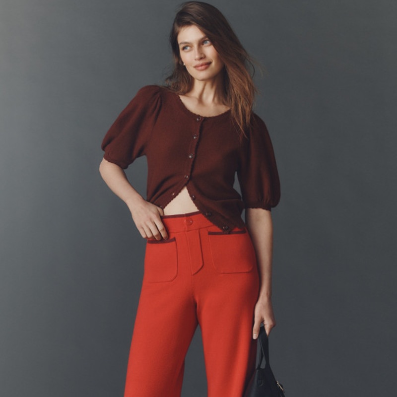 The Colette Sweater Knit Crop Wide-Leg Pants