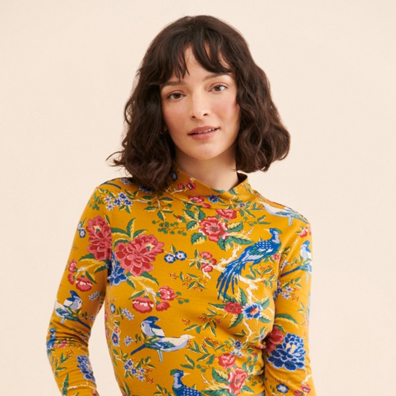 Printed Knit Turtleneck