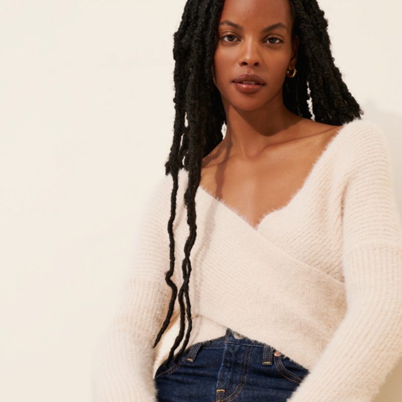 Stephy Cross-Front Sweater