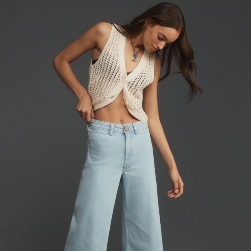 The Ettie High-Rise Crop Wide-Leg Jeans