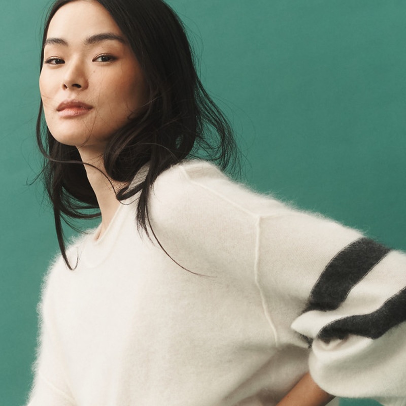 Cashmere Boxy Cropped Sweater