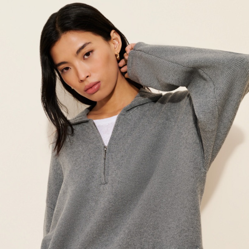 Weekender Quarter Zip Pullover Sweater Coat