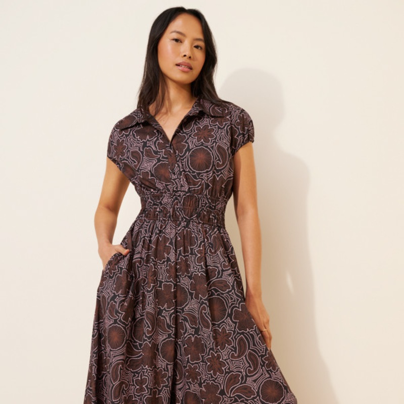 Wide-Leg Short-Sleeve Jumpsuit