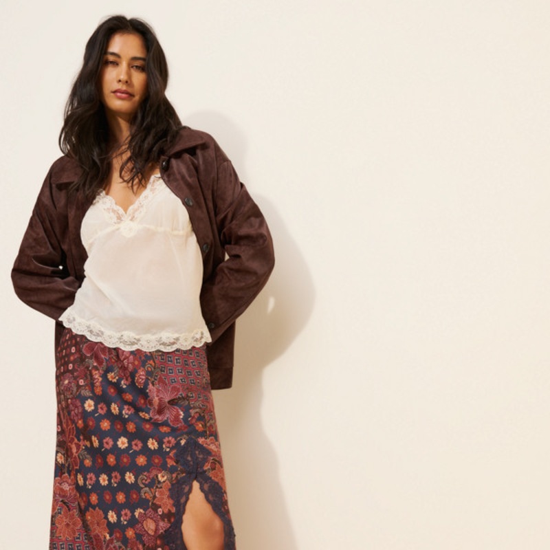 Beachwood Lace Bias Maxi Skirt