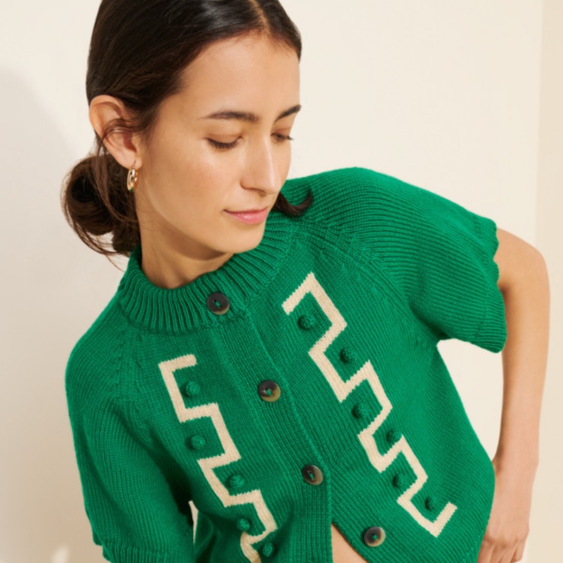 Key Wool Cardigan Tee