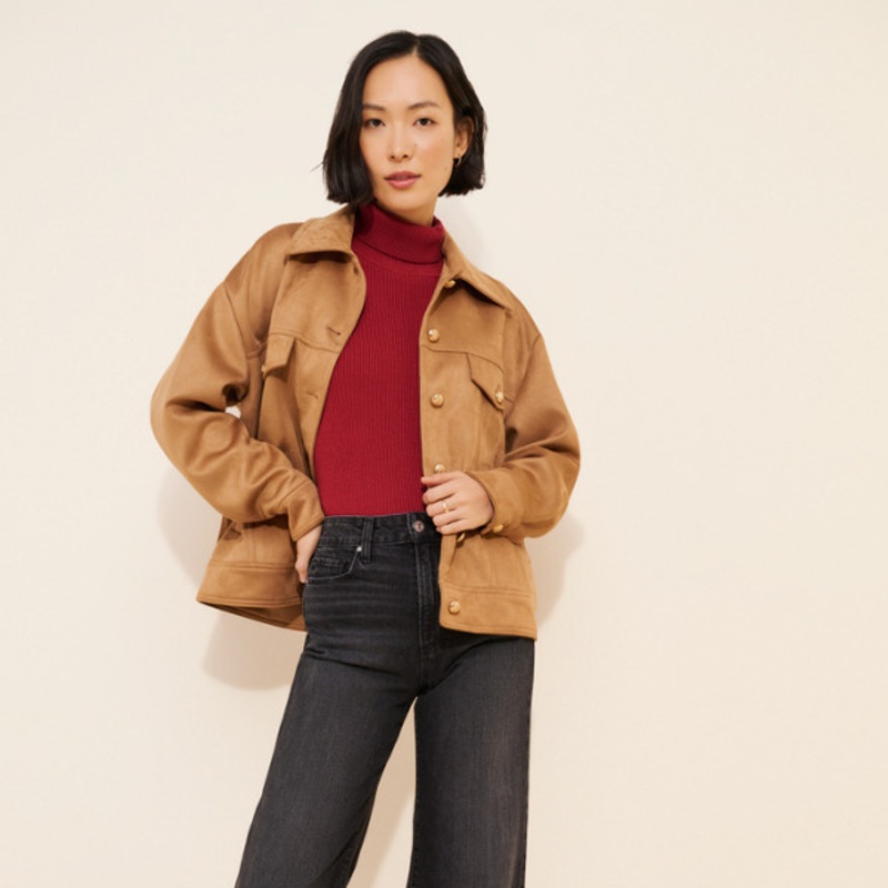 Anessa Wide-Leg Raw Hem Jeans