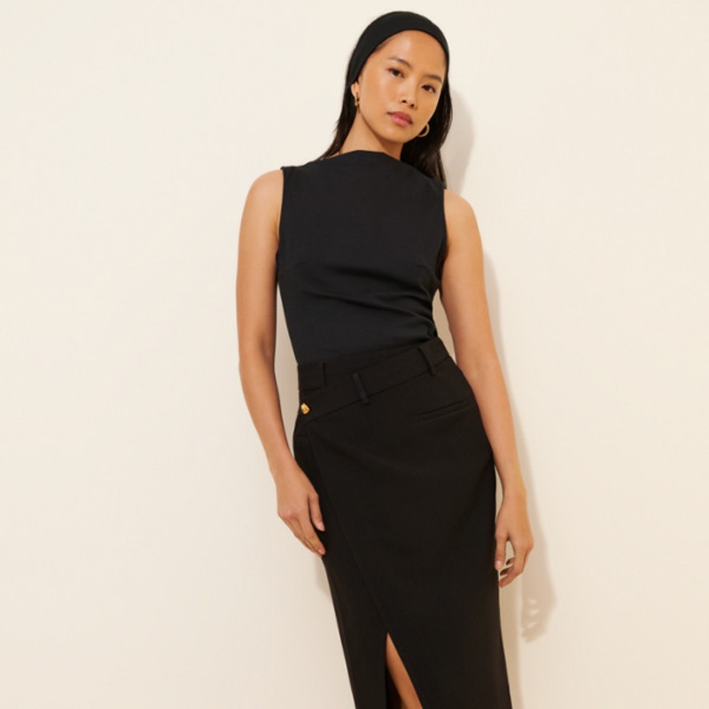 Brie Asymmetrical Maxi Skirt