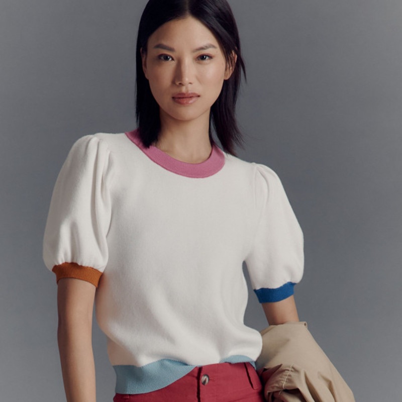 The Maxine Puff-Sleeve Sweater Tee