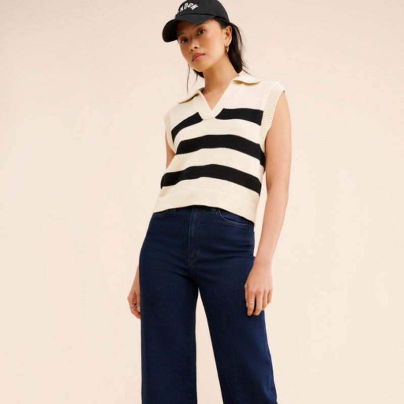 The Mia Dark Wash High Rise Wide Leg Jeans