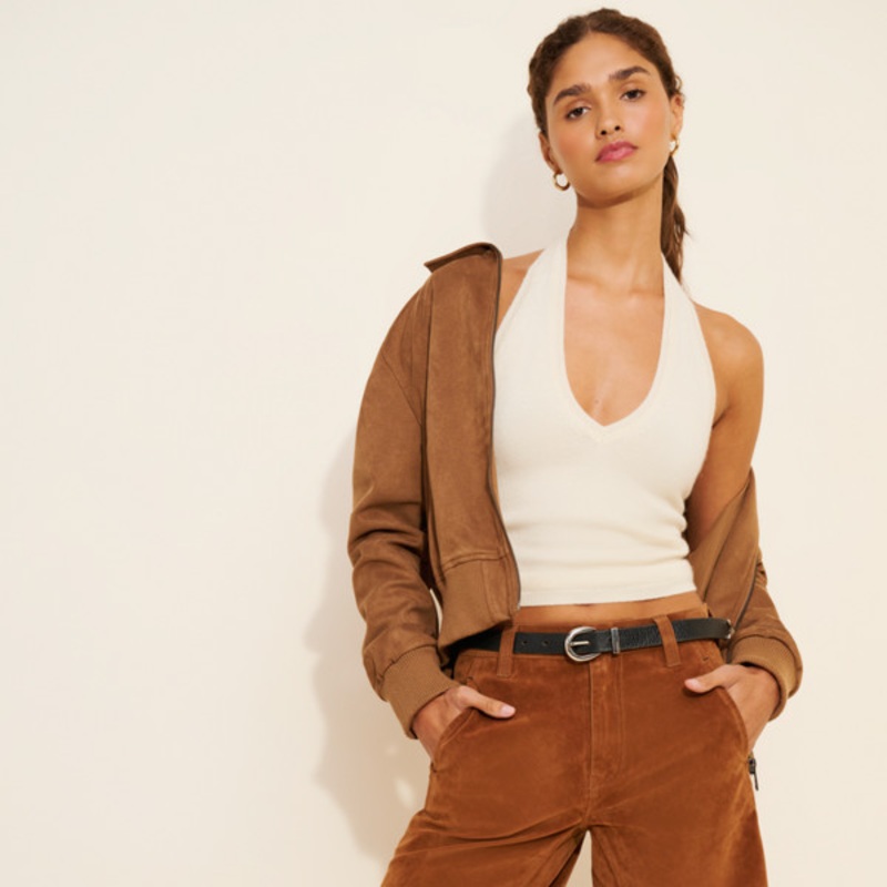 Dylan Vegan Suede Long Shorts