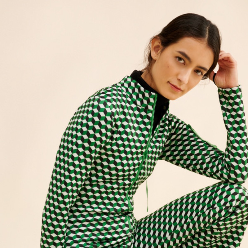 Printed Geo Ski Jumpsuit