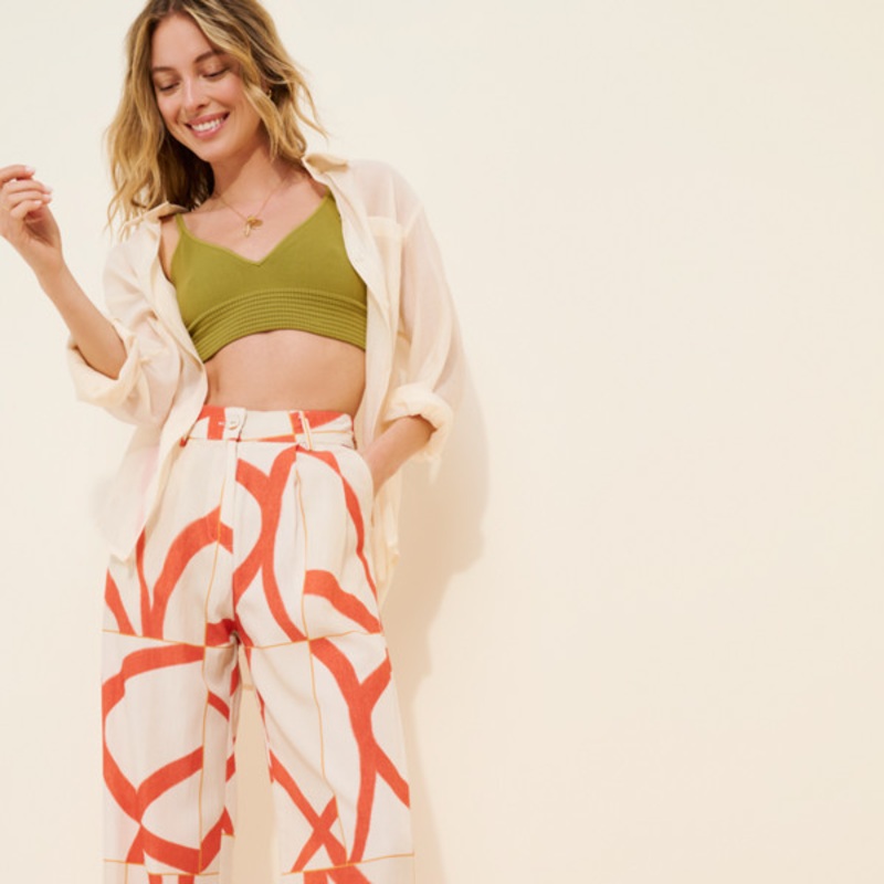Yasmin Linen Blend Wide Leg Pants