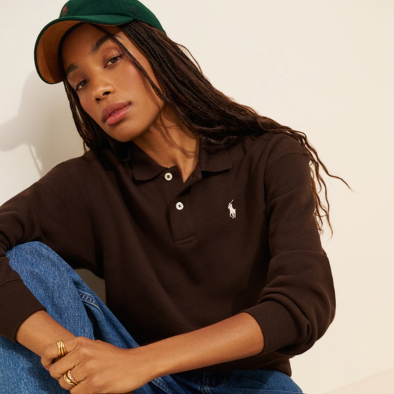 Arctic Fleece Collared Polo Sweatshirt