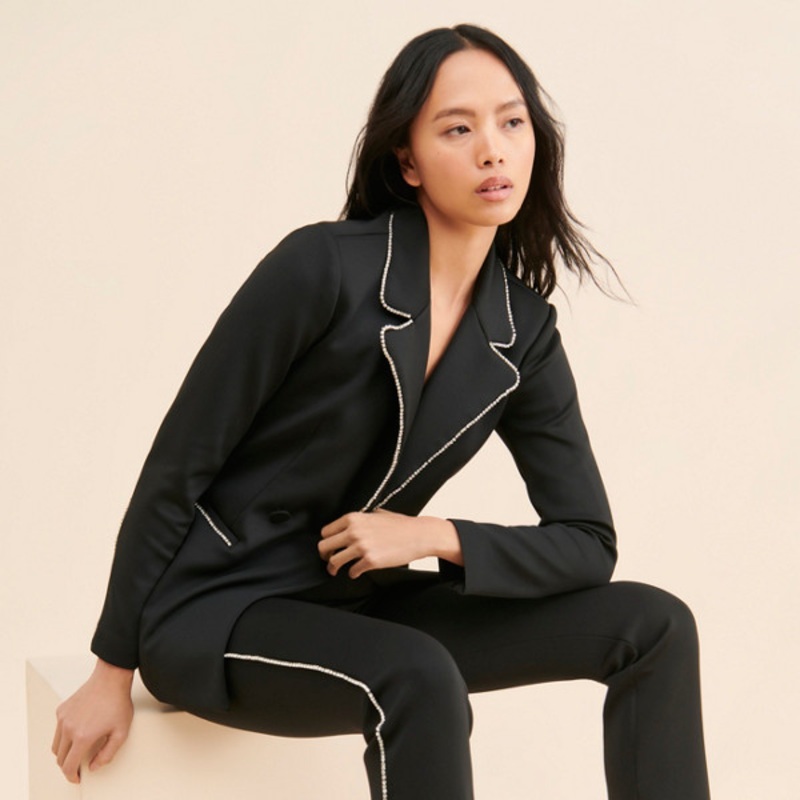 Structured Crystal Flare Pants