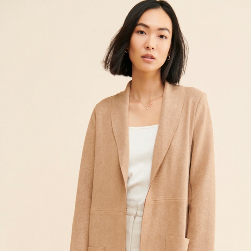 Structured Open Front Coat