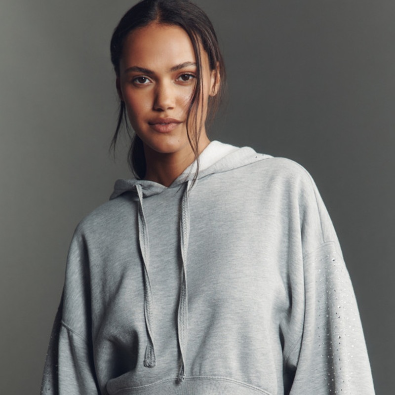 Stud Hooded Sweatshirt